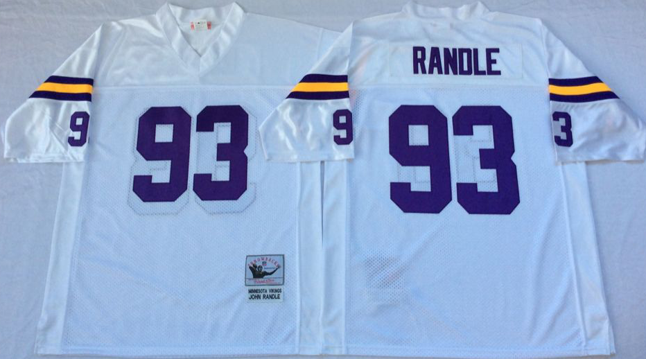 Men NFL Minnesota Vikings #93 Randle white Mitchell Ness jerseys->minnesota vikings->NFL Jersey